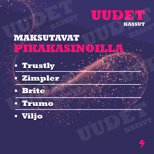 Piakkasinoiden maksutavat - Turstly, Zimpler, Birte, Trumo ja Viljo.