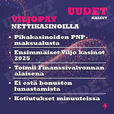 ViljoPay nettikasinot tarjoavat monta hyvää etua